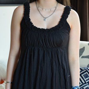 Cotton tank with ruched bust (sz L)